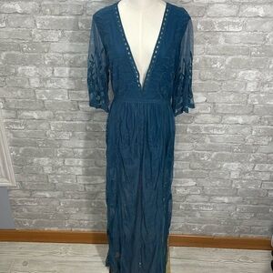 Wishlist Blue Lace Maxi Romper